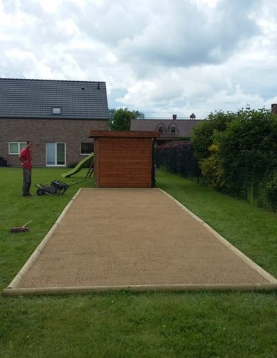 création d'un terrain de pétanque